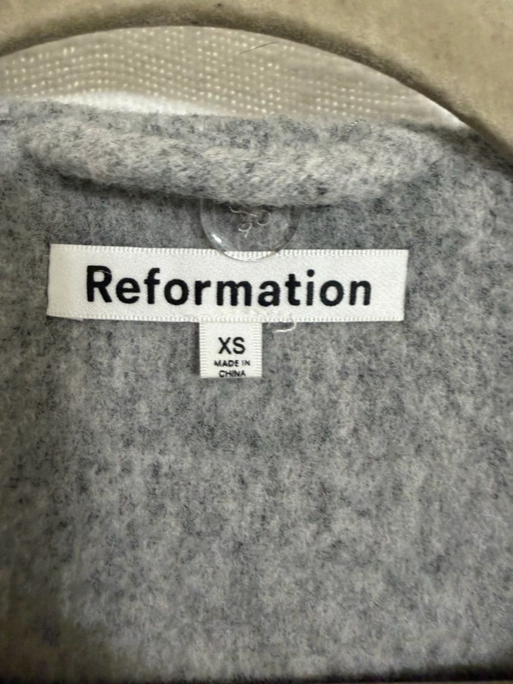 Reformation Porter Cropped Jacket- light gray - Picture 7 of 10